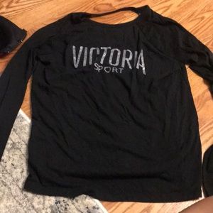 Glitter black long sleeve Victoria sport shirt